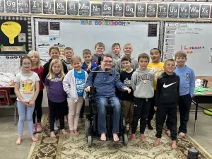 Barefoot class with Mr. Joel